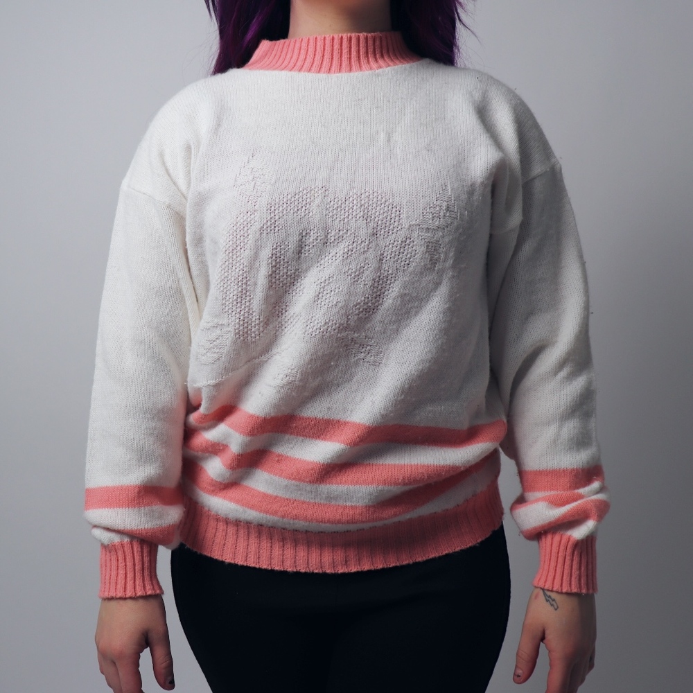1980s Vintage Teasers Striped Knit Sweater